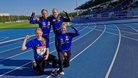 4x100m finalistijoukkue Santra, Kaisa, Nicole ja Veera